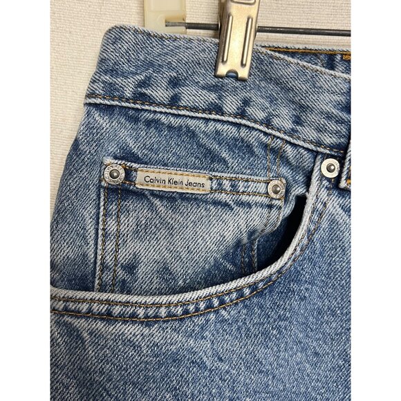 Calvin Klein Mens Classic Fit 100% Cotton Jeans Size 36 Double Stone Wash Denim - Picture 7 of 16